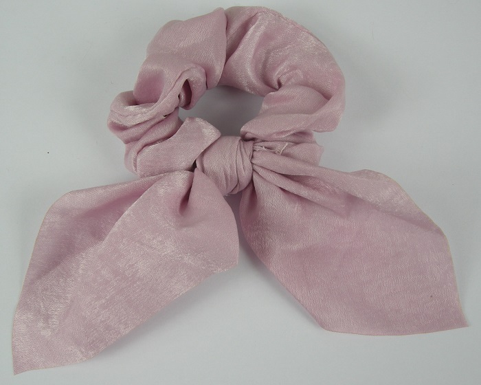 (image for) Scrunchie roze met strik.